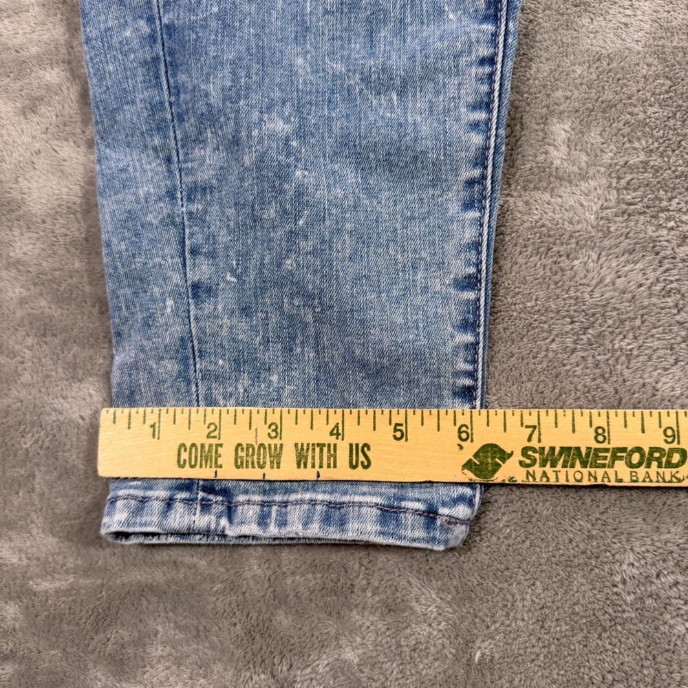 Lane Bryant Boyfriend Jeans Womens 14 Blue Floral Embroidered Acid Wash Denim - Picture 4 of 13